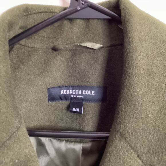 NWT Kenneth Cole Pea Coat- Size Medium Womens -Wool-Blend - Olive green - Picture 2 of 8